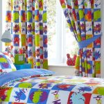 Young Dinosaurs Curtains White and Blue
