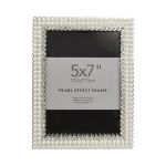 Pearl Effect Portrait Frame Silver