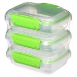 Sistema Klip It 3 Pack 200ml Plastic Food Containers Clear