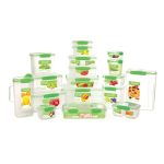 Sistema 1.2L Pack of 3 Klip It Plastic Lunch Boxes Clear