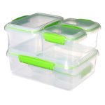 Sistema Klip It Pack of 6 Lunch Boxes green