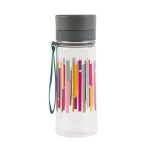 Beau & Elliot Linear Hydration Water Bottle Clear/Pink/Yellow/Purple