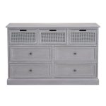 Lucy Cane Grey 7 Drawer Chest Slate (Grey)