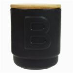 Elements Black Biscuit Canister Black
