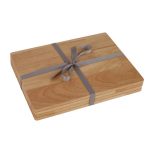 Pack Of 4 Rubberwood Placemats Brown