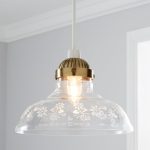 Homestead Glass Floral Easy Fit Pendant White