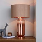 Metalic Ombre Copper Glass Table Lamp Copper (Brown)