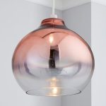 Metallic Copper Ombre Glass Easy Fit Pendant Copper (Brown)