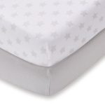Pack of 2 Grey 100% Cotton Jersey Cot Bed Fitted Sheets Grey