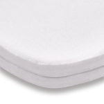 Pack of 2 White 100% Cotton Flannelette Moses Basket Fitted Sheets White