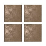 Faux Leather Rose Gold Pack Of Four Coasters Rose Gold