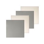 Pack Of Four Reversible Cream And Grey Coasters Cream, Grey