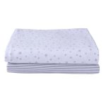 Clair De Lune Pack of Two Grey Cot Sheets Grey