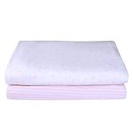 Clair de Lune Pack of 2 Printed Pink Cot Bed Sheets Pink