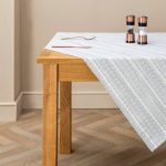 Glam Metallic Thread Tablecloth Natural