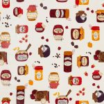 Fruit Preserves PVC Fabric Natural