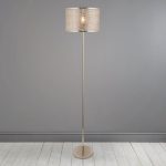 Tunis Fretwork Nickel Floor Lamp Silver