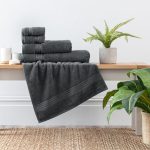 Charcoal Egyptian Cotton Towel Charcoal