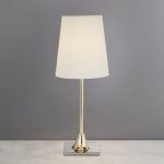 Washington Brushed Gold Pleated Table Lamp Gold
