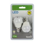 Dunelm Pack of 2 Dimmable 5.5W LED Round Bulb White