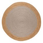 Faro Jute Round Rug Silver