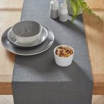 Ribbed Charcoal Runner Charcoal