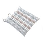 Coastal Stitch Seat Pad Multi Grey/White/Brown