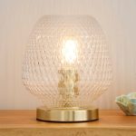 Premila Touch Satin Brass Table Lamp Yellow