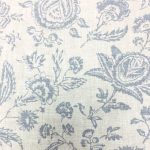 Cabbages & Roses Provence Toile Blue Fabric Black and White