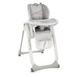 Chicco Polly 2 Start 4 Wheel Silver Highchair Grey