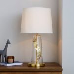 Frenso Ivory Metal Leaf Table Lamp Cream