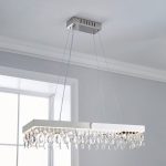 Julian LED Crystal Diner Light Fitting Silver