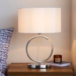 Exeter Round Metal Glitz Table Lamp Silver