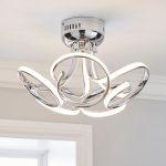 Cortez LED Swirl Five Light Fitting Silver