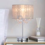 Elorza Glitz Shade Acrylic Table Lamp Grey