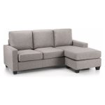 Carla Reversible Fabric Corner Chaise Sofa Grey