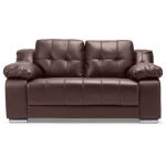 Coco 2 Seater Leather Sofa Brown