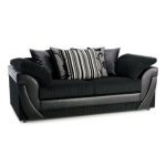 Lush Scatter Back 3 Seater Sofa Black