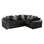 Lush Scatter Back Right Hand Corner Sofa Black