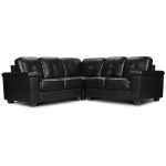 Ravello Corner Leather Sofa Black