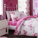 Catherine Lansfield Pink Butterfly Fitted Sheet Pink