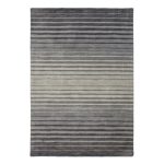 Grey Ombre Wool Stripe Rug Grey