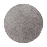 Grey Polar Shaggy Circle Rug Grey