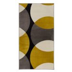 Abstract Circles Ochre Rug Ochre