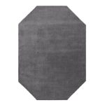 Grey Boston Shaped Wool Rug Grey