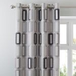 Elements Dahl Dove Grey Eyelet Curtains Dove Grey