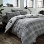 Racing Green Danby Reversible Grey Duvet Cover and Pillowcase Set Grey