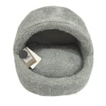 Teddy Bear Cat Bed Grey