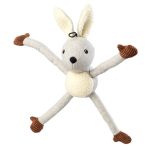 Tweed Grey Rabbit Dog Toy Grey