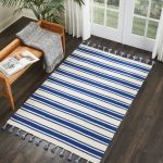 Rio Vista Ivory and Navy Rug Blue/Multi-Coloured